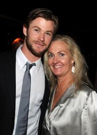 Chris Hemsworth and Melissa Robinson at the Australians In Film's 2010 Breakthrough Awards.