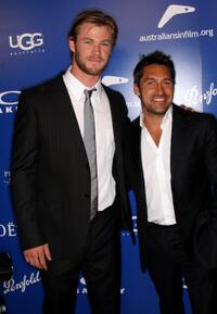 Chris Hemsworth and Jamie Drurie at the Australians In Film's 2010 Breakthrough Awards.