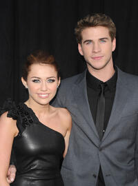 Miley Cyrus and Liam Hemsworth at the California premiere of "The Last Song."
