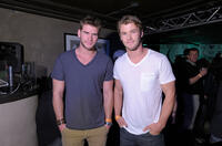 Liam Hemsworth and Chris Hemsworth at the Oakley party in Utah.