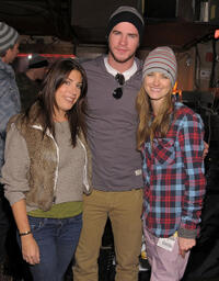 Jessica Meisels, Liam Hemsworth and Chelsea Jurgensen at the Oakley party in Utah.