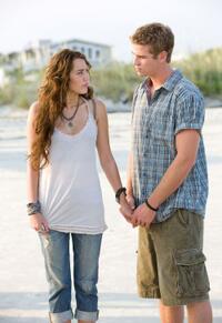 Miley Cyrus and Liam Hemsworth in "The Last Song."