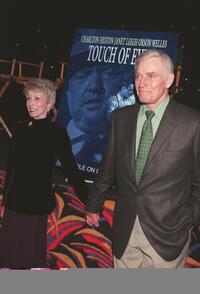 Charlton Hestonand and Janet Leigh at the screening of the restored version of Orson Welles classic film, "Touch Of Evil".