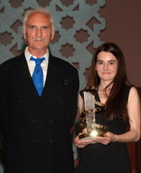 Shirley Henderson and Terence Stamp at the Marrakesh International Film Festival 2005.