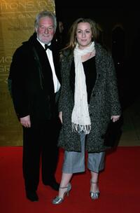 Bernard Hill and guest at the Morgan Stanley Great Britons 05 awards ceremony.