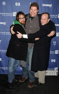 Sam Rockwell, Brad Henke and Clark Gregg at the premiere of "Choke" during the 2008 Sundance Film Festival.