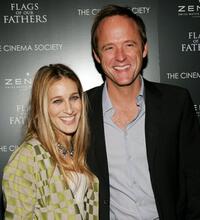 Sarah Jessica Parker and John Benjamin Hickey at the Cinema Society & Zenith Watches screening of "Flags Of Our Fathers."