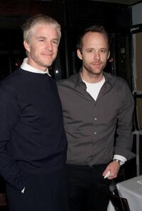 Matthew Modine and John Benjamin Hickey at the opening night party of "Tape."