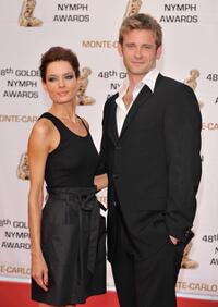 Gina Holden and Eric Johnson at the Golden Nymph Awards ceremony during the 2008 Monte Carlo Television Festival.