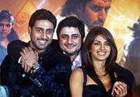 Abhishek Bachchan, Goldy Bhel and Priyanka Chopra at the music release of "Drona."