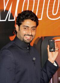 Abhishek Bachchan at the launch of new Motorola "Motorokr E6" cellular telephone.