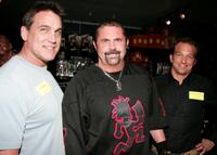 C.J. Graham, Kane Hodder and Warrington Gillette at the Anchor Bay Entertainment's Jason Voorhees reunion.