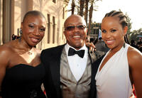 Aisha Hinds, director Kevin Rodney Sullivan and Kellee Stewart at the 42nd NAACP Image Awards in California.