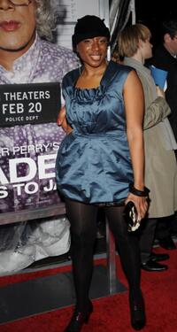 Aisha Hinds at the screening of "Tyler Perry's Madea Goes to Jail."