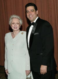 Celeste Holm and husband Frank Basile at the 2004 American Women in Radio and Television Gracie Allen Awards gala.