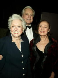 Celeste Holm, author Robert Osborne and actress Rita Gam at the AMPAS Official Oscar Night Celebration.