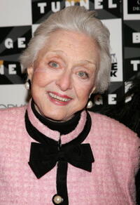 Celeste Holm arrives at the opening night of "Bridge & Tunnel".