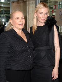 Lauren Bacall and Cate Blanchett at the after party of the special screening of "Elizabeth: The Golden Age."