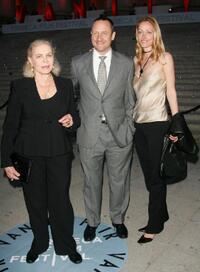 Lauren Bacall, her son Sam Robards and his wife Sidsel at the Vanity Fair 2007 Tribeca Film Festival party.