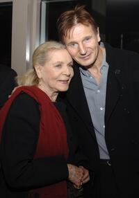 Lauren Bacall and Liam Neeson at the Cinema Society after party of "Seraphim Falls."