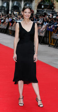 Katie Holmes at the European premiere of "Batman Begins" in London, England.