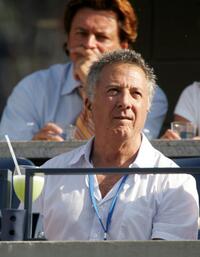 Dustin Hoffman at the men's final between Andre Agassi and Roger Federer at the US Open.