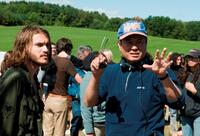 Director Ang Lee and Emile Hirsch on the set of "Taking Woodstock."