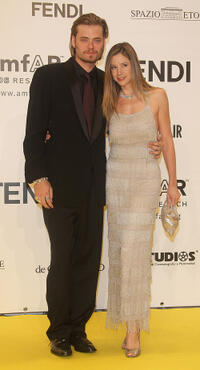 Christopher Backus and Mira Sorvino at the amfAR's Inaugural Cinema Against AIDS in Rome.