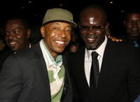 Djimon Hounsou and Russell Simmons at the 38th annual NAACP Image Awards.