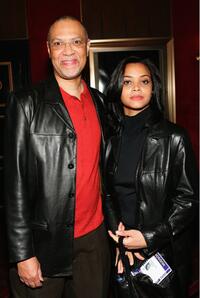 Warrington Hudlin and Guest at the premiere of "United 93" during the Fifth Annual Tribeca Film Festival.