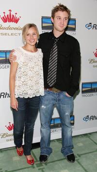 Kristen Bell and Sam Huntington at the re-launch of Triggerstreet.com.