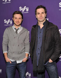Sam Huntington and Sam Witwer at the Syfy 2011 Upfront in New York.