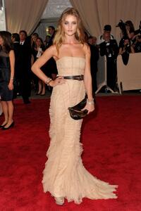 Rosie Huntington-Whiteley at the American Woman: Fashioning a National Identity exhibition.