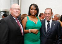 Sheldon Kwiat, Jennifer Hudson and Lowell Kwiat at the grand opening of the Kwiat flagship boutique.