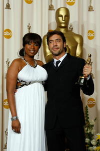 Jennifer Hudson and Javier Bardem at the 80th Annual Academy Awards.