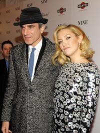 Daniel Day-Lewis and Kate Hudson at the New York premiere of "Nine."