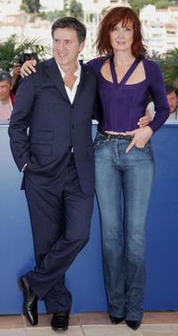 Daniel Auteuil and Sabine Azema at the 58th edition of the Cannes International Film Festival.
