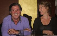 Daniel Auteuil and Michelle Laroque at the Fight Aids Association Press conference.