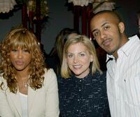 Eve, Dawn Ostroff and Marques Houston at the CBS & UPN Winter Press Tour party.