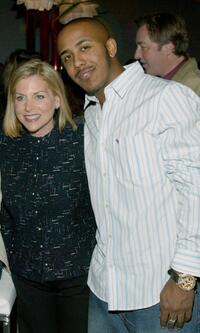 Dawn Ostroff and Marques Houston at the CBS & UPN Winter Press Tour party.