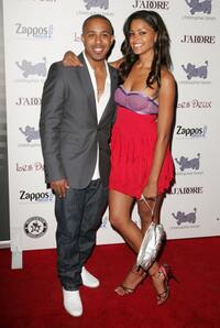 Marques Houston and Claudia Jordan at the Kim Kardashian's Birthday Party.