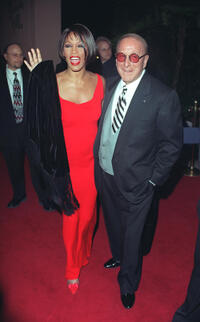 Whitney Houston and Clive Davis at the Pre-Grammy party in California.
