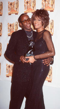 Bobby Brown and Whitney Houston at the 12th Annual Soul Train Music Awards in California.