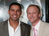 Jon Huertas and Eric Ladin at the premiere of "Generation Kill."