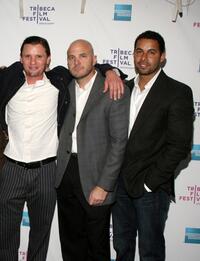 Jonas Bull, Matthew Anderson and Jon Huertas at the premiere of "The Objective" during the 2008 Tribeca Film Festival.