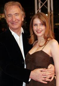 Alan Rickman and Rachel Hurd-Wood at the premiere of "Das Parfum."