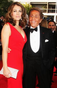 Elizabeth Hurley and Valentino Garavani at the "My Blueberry Nights" premiere and 60th International Cannes Film Festival Opening Night.
