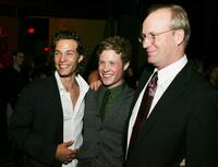 William Hurt, Kyle Schmid and Ashton Holmes at the after partyfor the premiere of "A History of Violence".