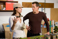 Director Alison Eastwood and Kevin Bacon on the set of "Rails & Ties."