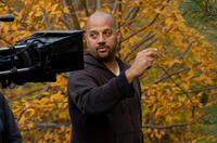 Director Allen Hughes on the set of "Broken City."